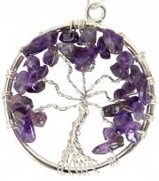 Tree of life amethyst necklace