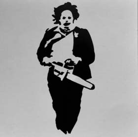 Leatherface sticker.