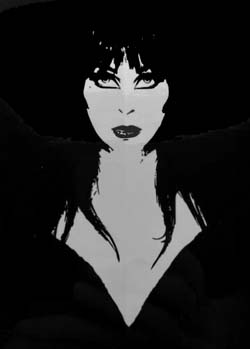 Elvira bust sticker