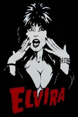 Elvira red black sticker