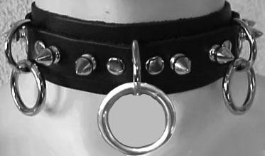 Ape leather three ring leather collar