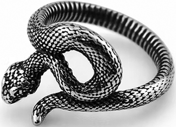 Viva stainless steel snake ring