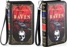 Raven book vinyl wallet