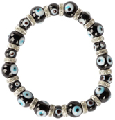 Black evil eye bead stretch bracelet