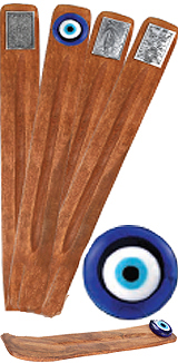 Tarot Death card wood incense burner ash catcher