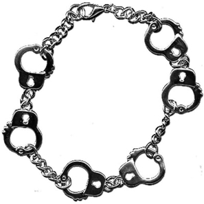 Interlocking handcuffs 6 inch bracelet