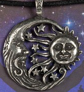 Pewter celestial Wind blownn pendant