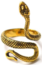 Viva snake gold plated ring