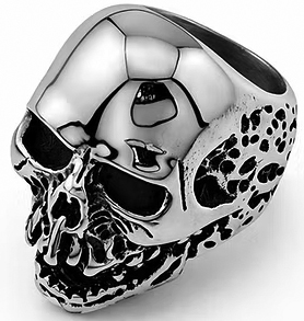 Viva stainless steel skull ring