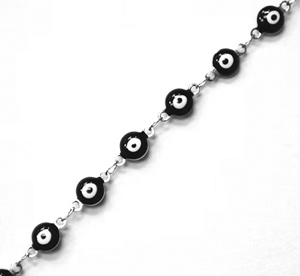 Black evil eye chain bracelet