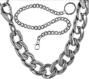 Viva stainless steel 12mm curb chain 24 inch wallet chain