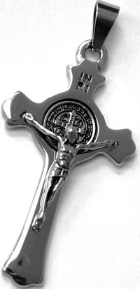 San Benito cross stainless steel pendant