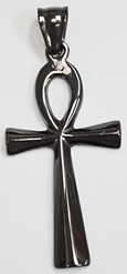 Black plated Stainless steel ankh pendant