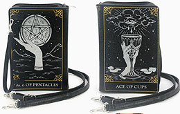 Comeco black vinyl oracle book clutch bag