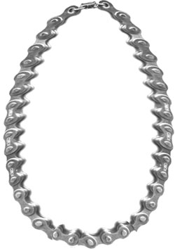Fad 8 inch silver bike chain bracelet