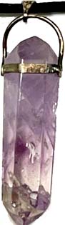 Amethyst crystal 1 1/2 inch necklace