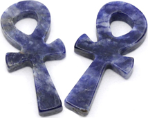 Sodalite 2 inch ankh necklace