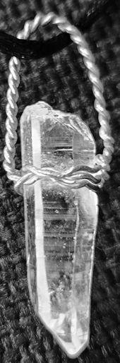 Clear quartz 1 1/2 inch point necklace