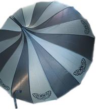 Witchwood pagoda shape death moth charcoal umbrella/parasol
