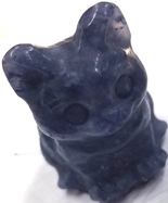 Lapis lazuli 1 1/4 inch fat cat sitting