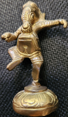 Ganesha 3 1/2 inch brass statue 