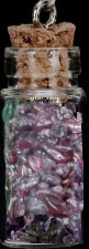 Garnet chip 1/2 ounce bottle necklace