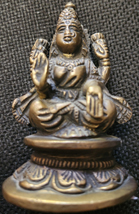 Lakshmi 4 inch brass statue 