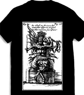 Lucifer Prince of Darkness mens' unisex black t-shirt