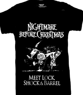 Nightmare Before Christmas black unisex t-shirt