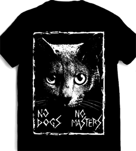 No Dogs No Masters black unisex t-shirt