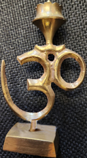 Om brass small candleholder