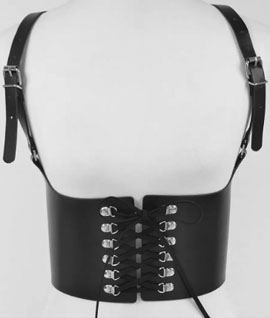 Vegan leather corset harness belt