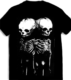 Skeleton Twins black unisex t-shirt