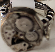 Silver Steampunk watch parts ring