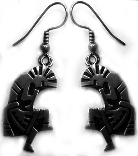 Sterling silver vintage native dancer earrings