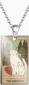 The Empress cat tarot pendant necklace