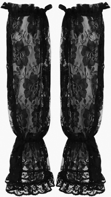 Daisy black lace armwarmers