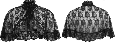 Daisy black lace cape