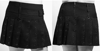 Tripp NYC black Super Rocker mini skirt with black eyelets