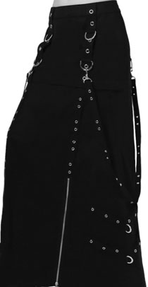 Tripp NYC black cotton long Nucleus skirt