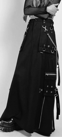 Tripp NYC black cotton Strength maxi skirt