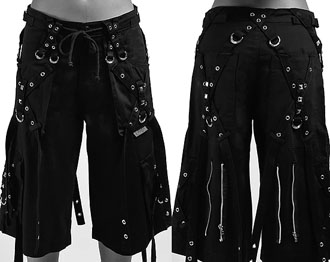 Tripp NYC black OUt of Control unisex shorts