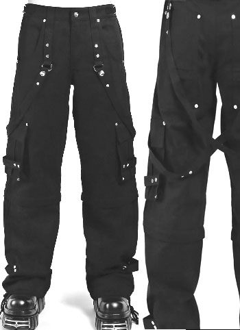 Ipso Facto Men's Gothic, Industrial, Steampunk, Punk, Cosplay Pants