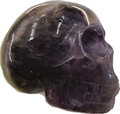 Amethyst skull 1 1/2 inch