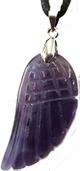 Wing amethyst 1 1/2 inch necklace