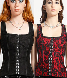 Tripp NYC black hookeye strap corset top