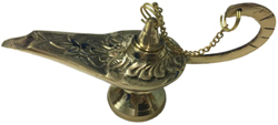 Brass Aladdin 5 inch incense burner lamp