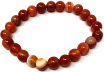 Red Carnelian 8 mm bead elastic bracelet