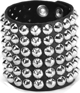 Funk Plus leather 6 row mini cone stud bracelet