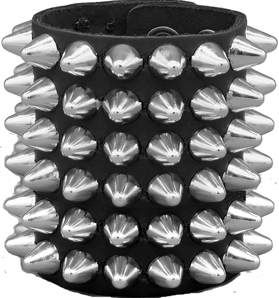 Funk Plus leather 6 row mini uk 77 stud bracelet